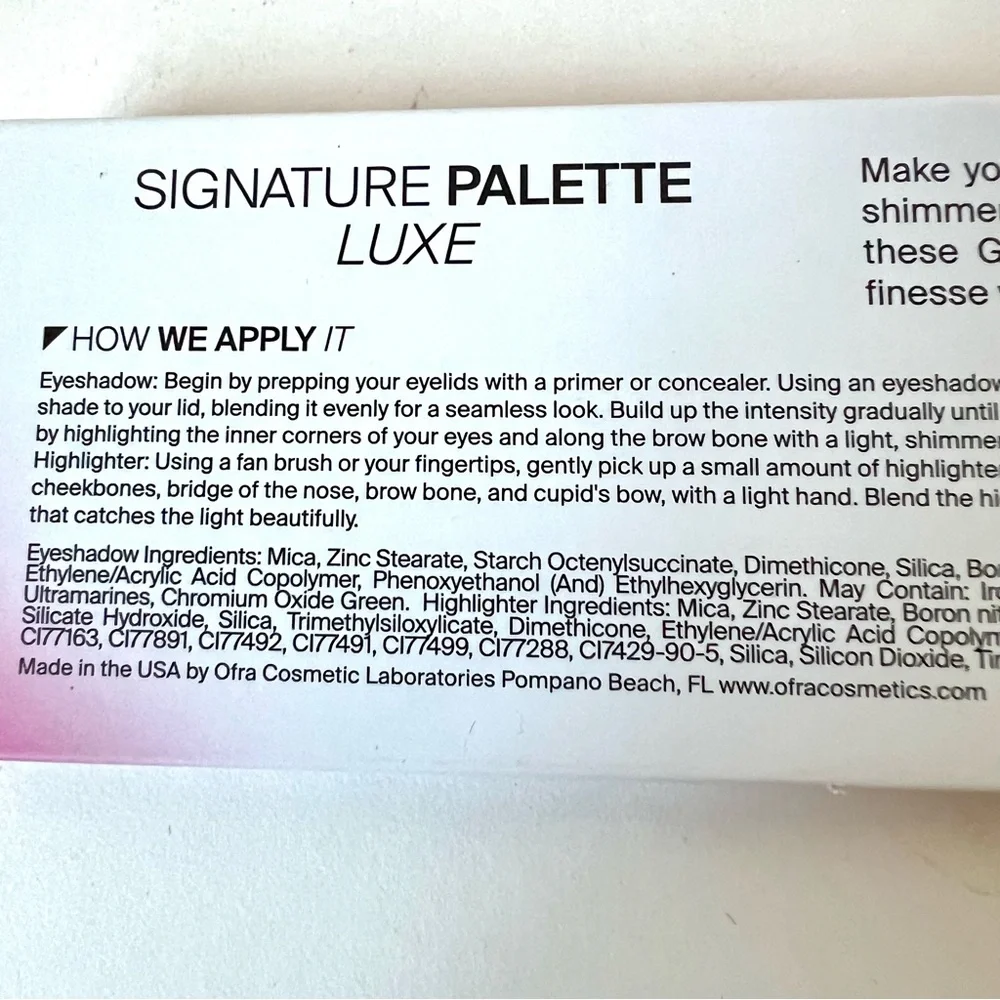 NIB OFRA Cosmetics Signature Palette Luxe Mocha Colors